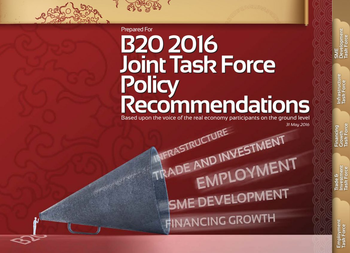 B20 2016 Joint Task Force Policy Recommendations